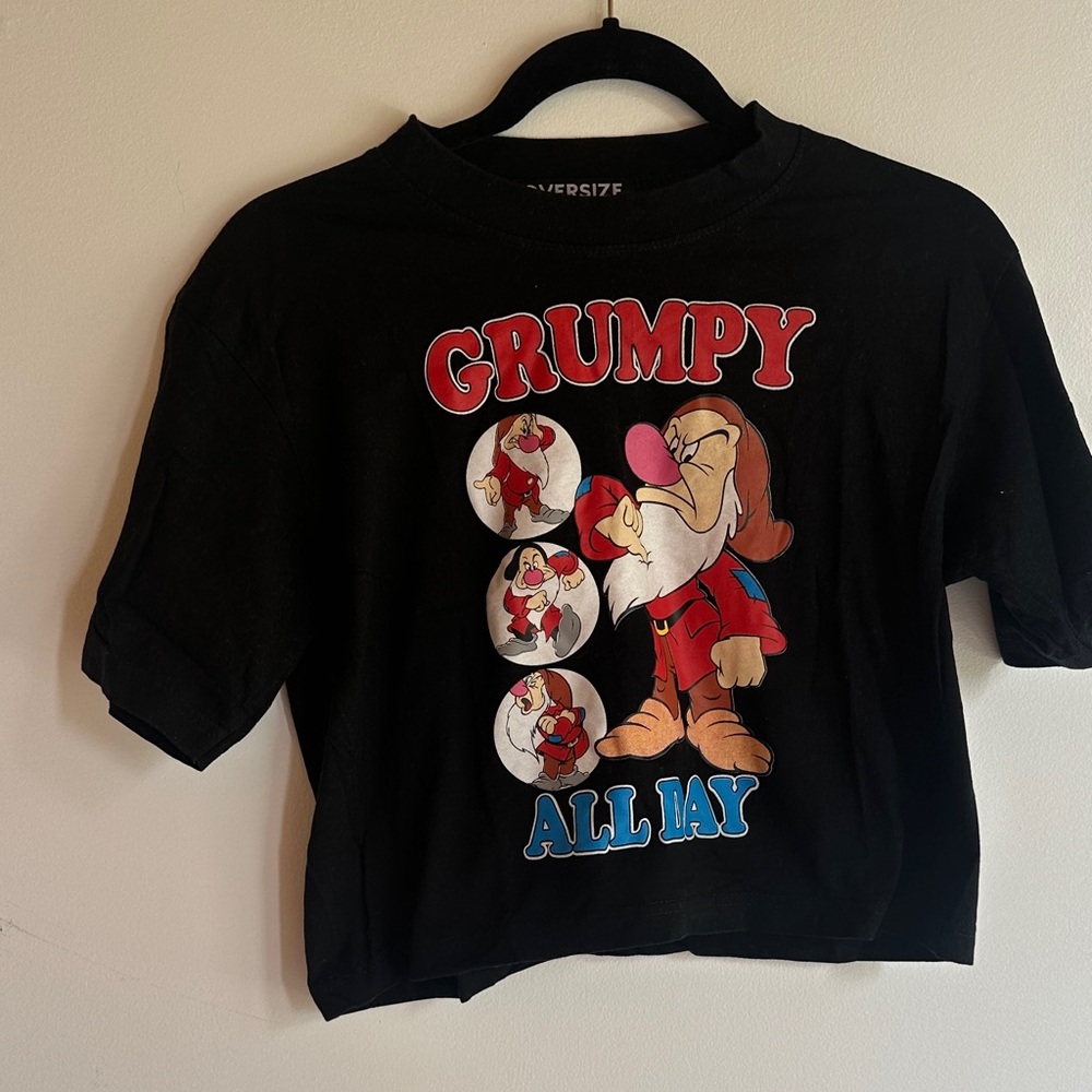 Grumpy All Day Kids Black T-Shirt